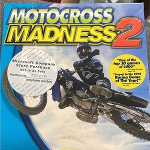 Microsoft Blue Motocross Video Game Adventure